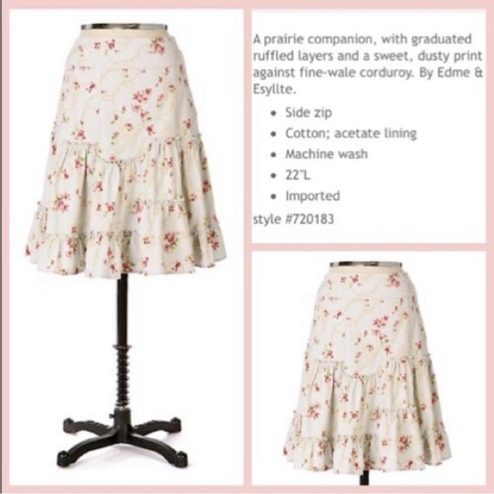 Anthropologie Eden & Esyllte Corduroy Skirt